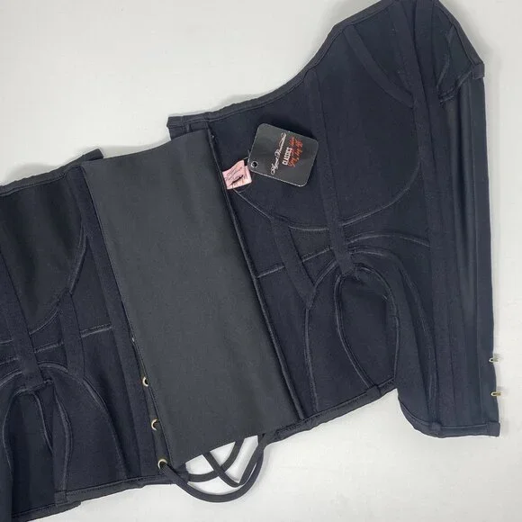 Agent Provocateur Damson Black Satin Corset AP2 Small NWT - Picture 10 of 12